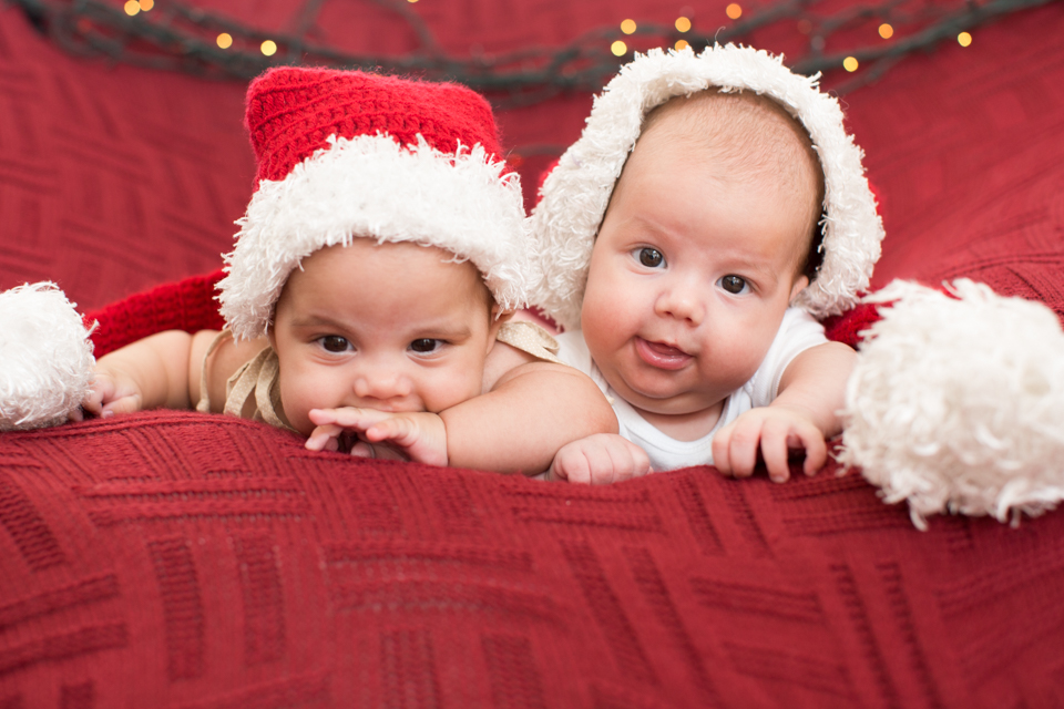 ensaio de gemeos de natal