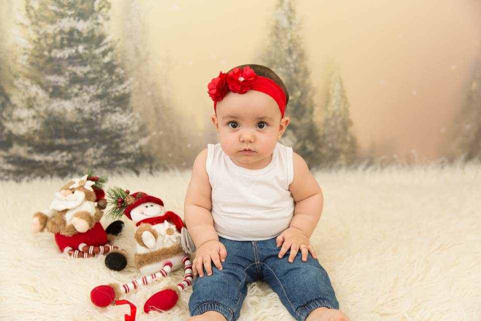 ensaio de natal de bebe