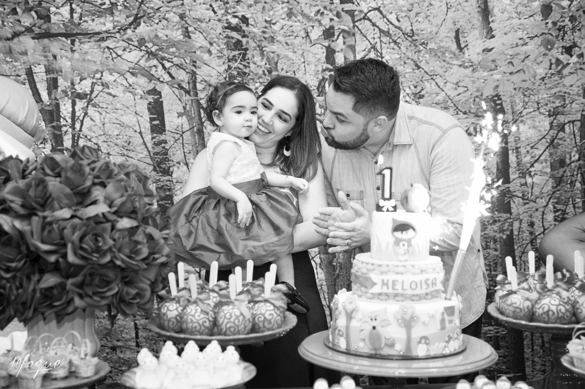 Alegria na hora dos parabéns de Heloísa realizado em Recife