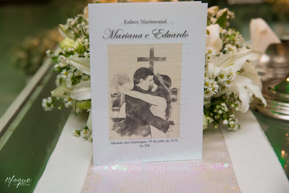 Decoração do casamento de Izis e Eduardo realizado em Recife - Pernambuco.