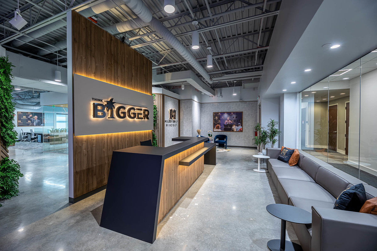 Modern office space in Orlando, FL, ideal for interior and real estate photography. Highlights include a