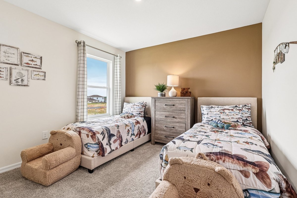 Additional bedroom inside a new construction home.