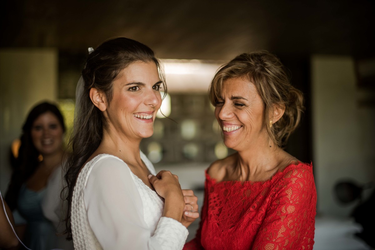 noiva com a mãe