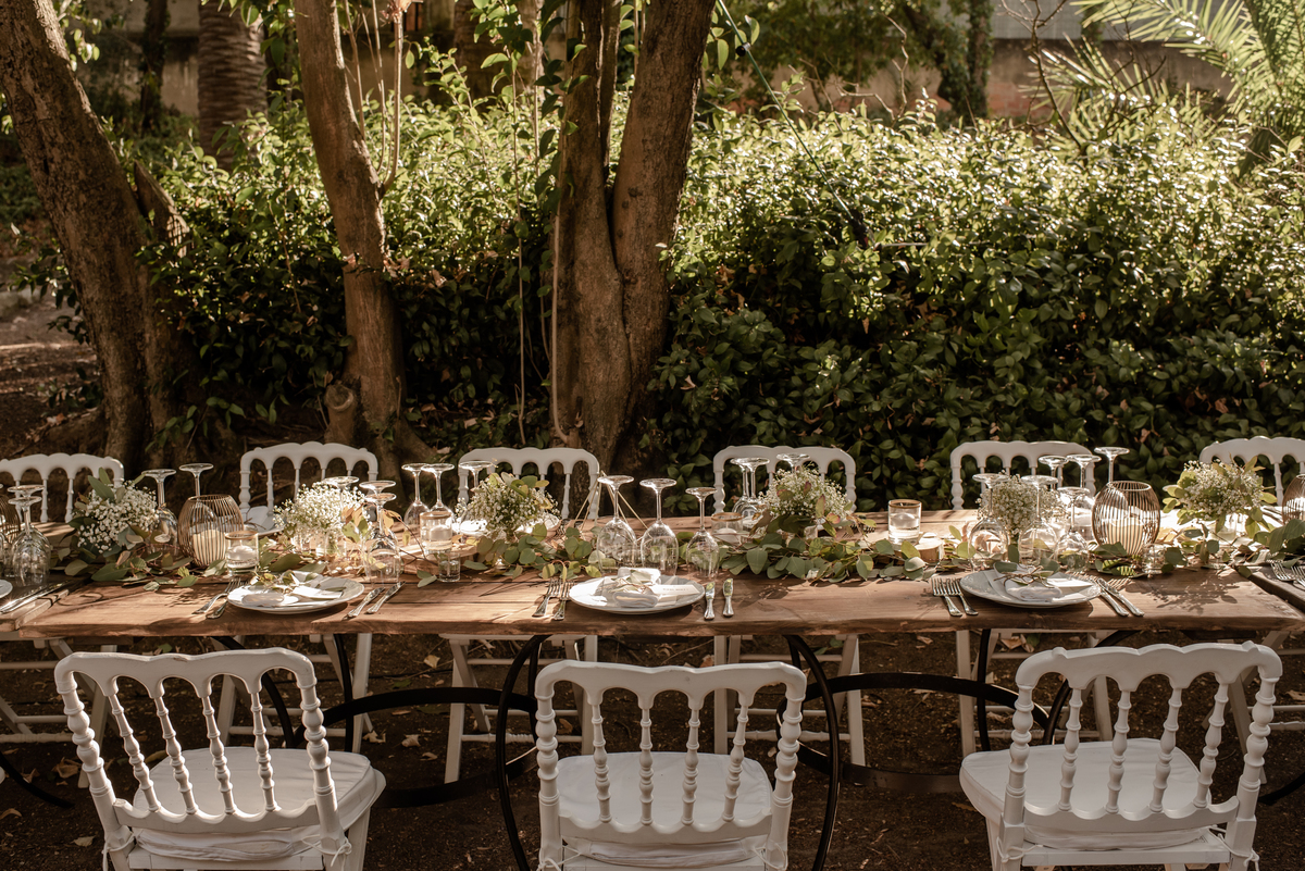 wedding dinner outside