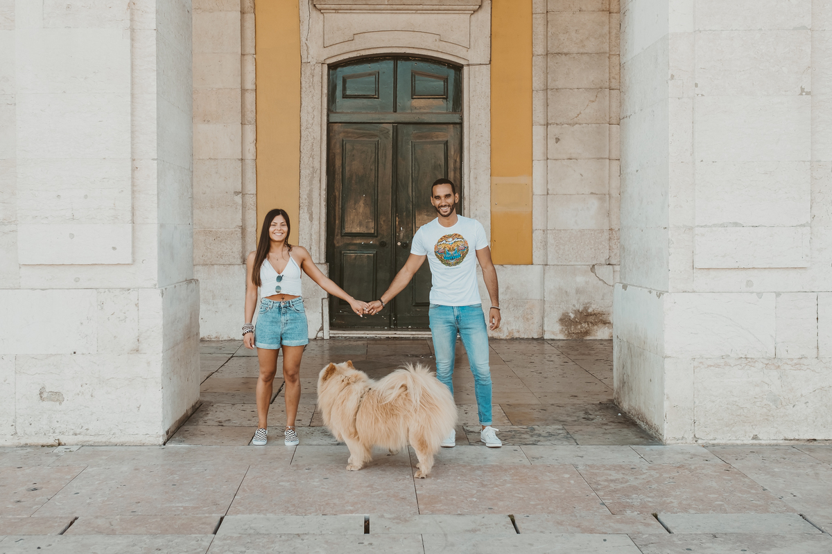 Sessão Fotográfica na Praça do Comércio