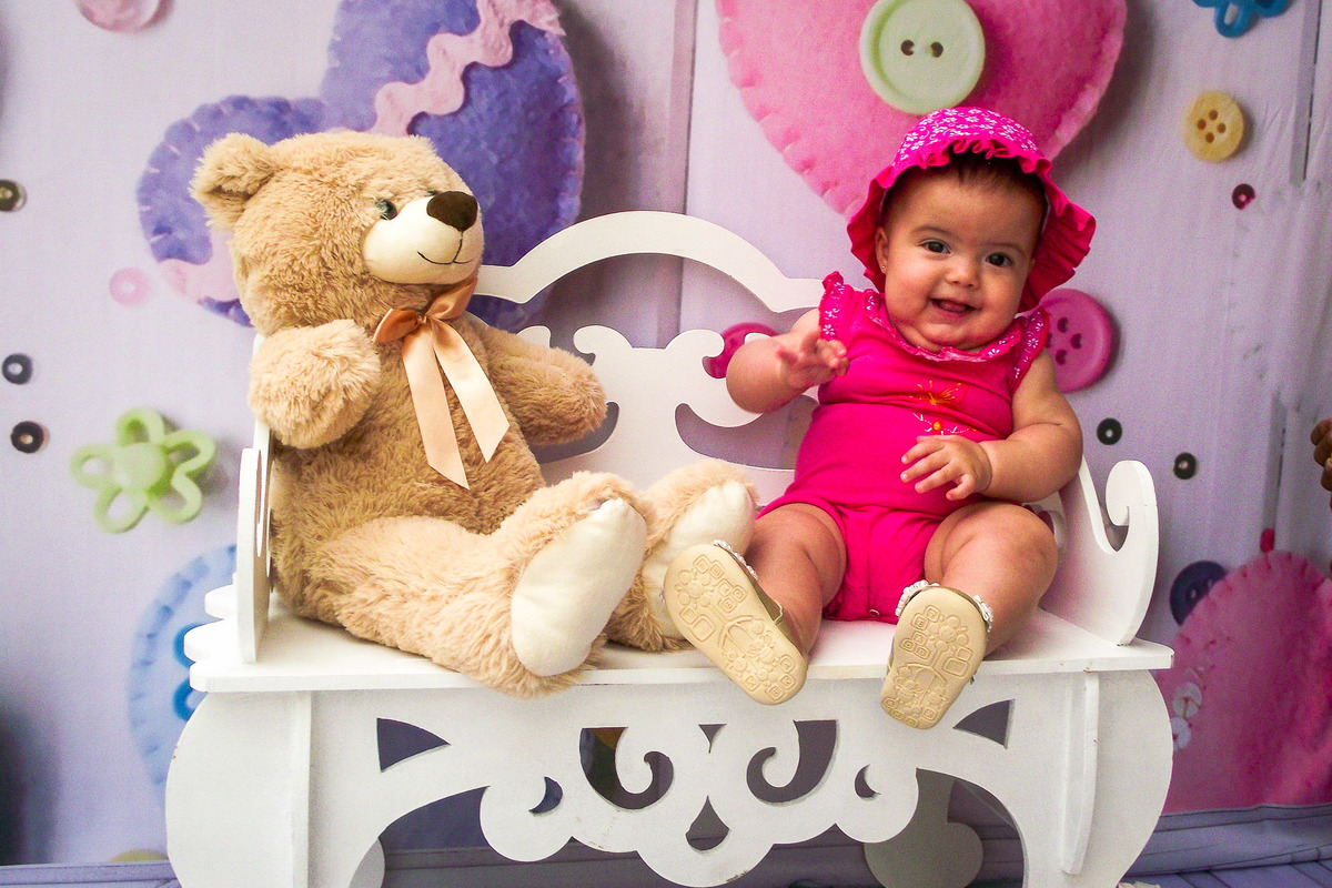 Sophia - 4 meses já estou ficando sentadinha, rsssss