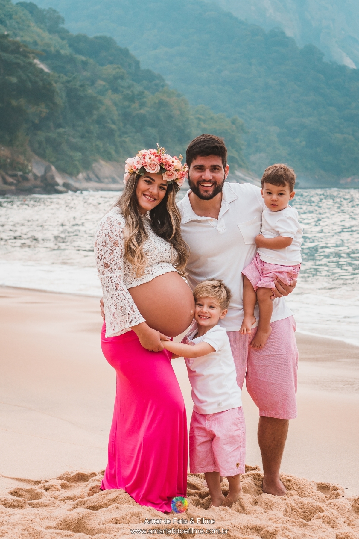 ensaio fotografico gestante praia vermelha urca botafogo rio de janeiro praia familia fotografo família ensaio de gestante