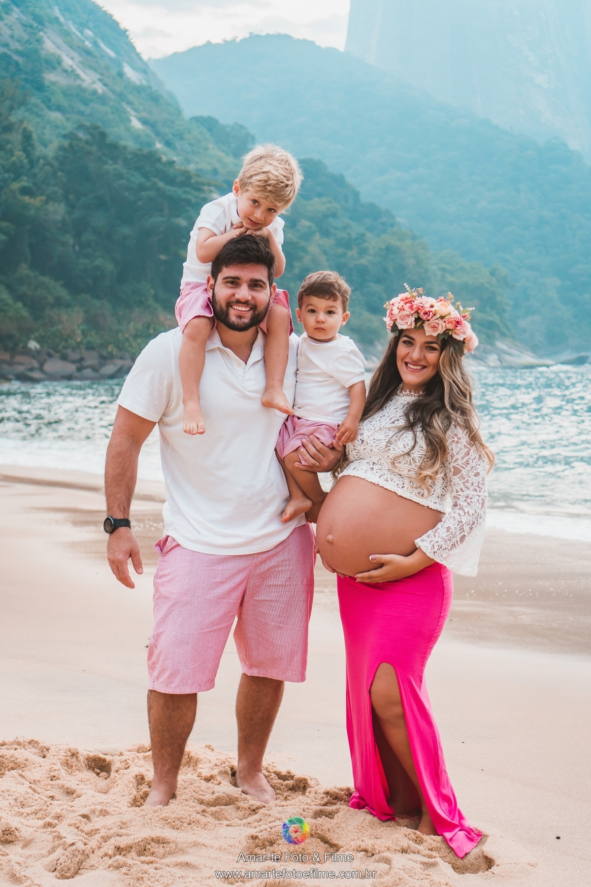 ensaio fotografico gestante praia vermelha urca botafogo rio de janeiro praia familia fotografo família ensaio de gestante