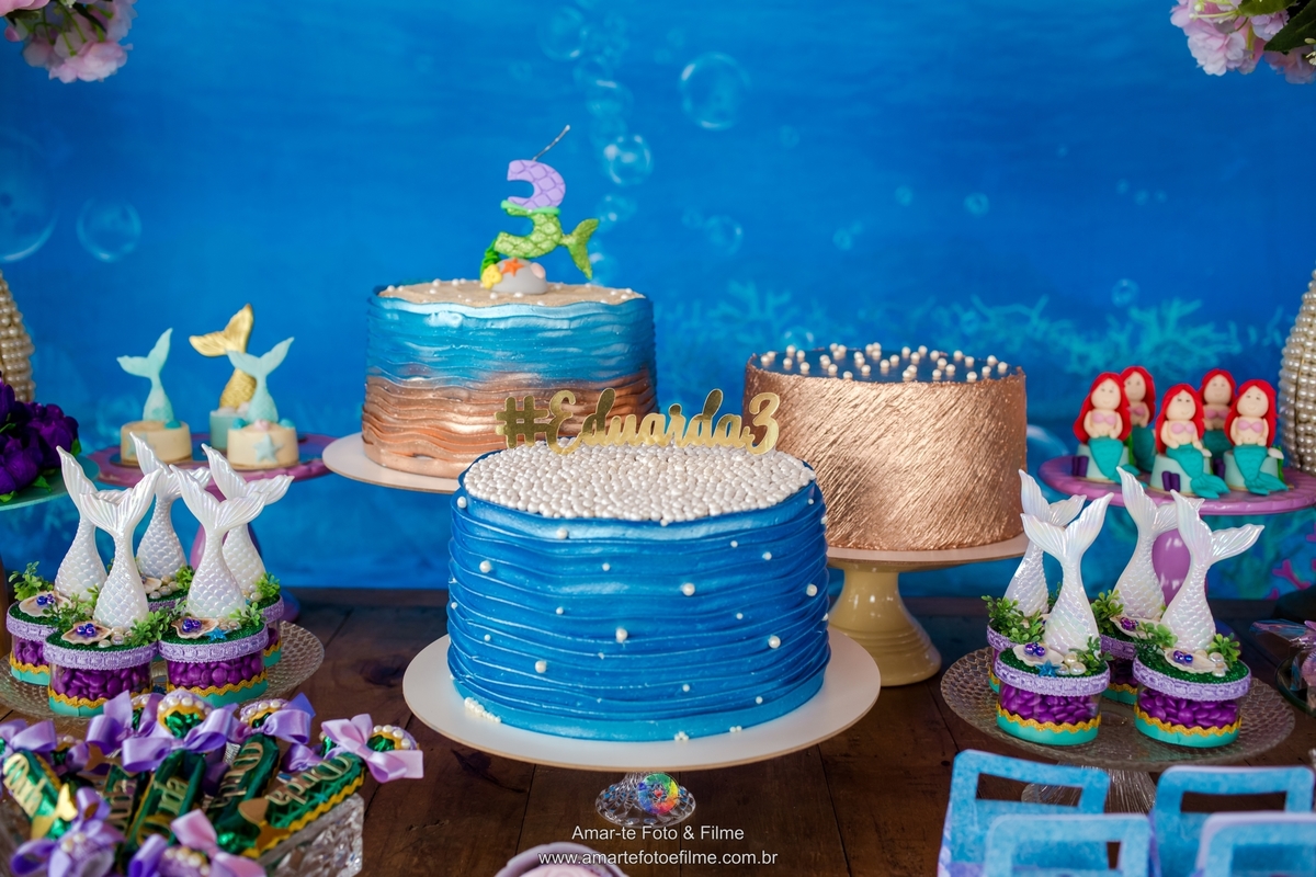 festa infantil rio de janeiro pequena sereia fundo do mar decoração decoracao ao ar livre