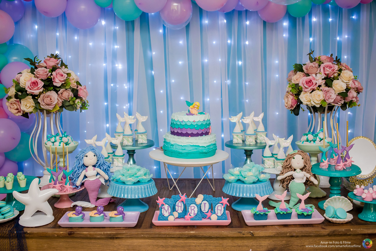 festa infantil fundo do mar sereia barra da tijuca recreio fotografo infantil primeiro aninho decoração festa infantil