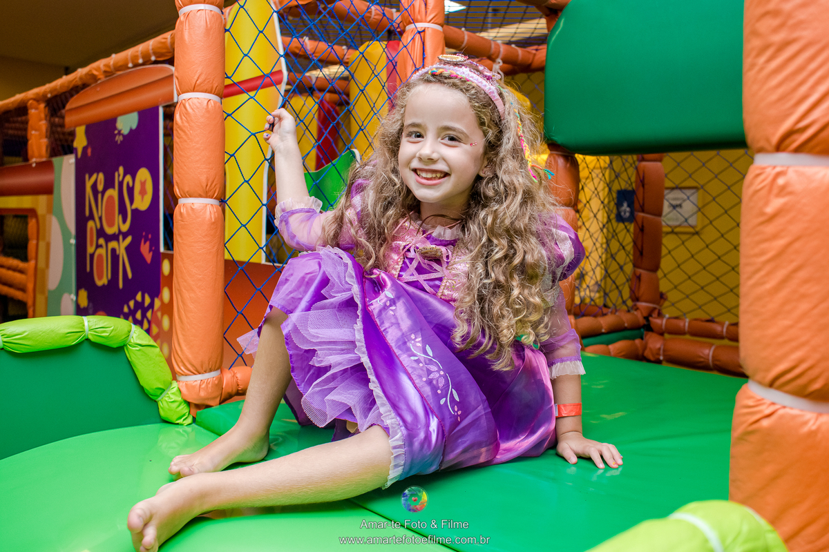 festa infantil princesas rapunzel kids park casa shopping menina cinco anos