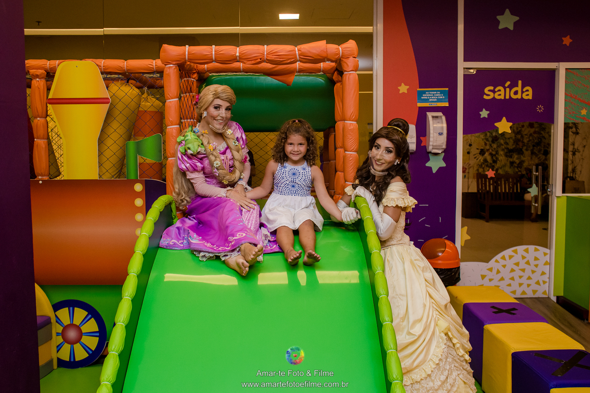 festa infantil princesas bela rapunzel kids park