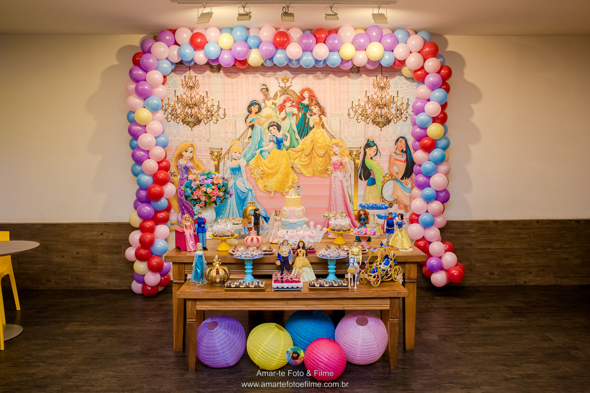 festa infantil princesas bela rapunzel kids park