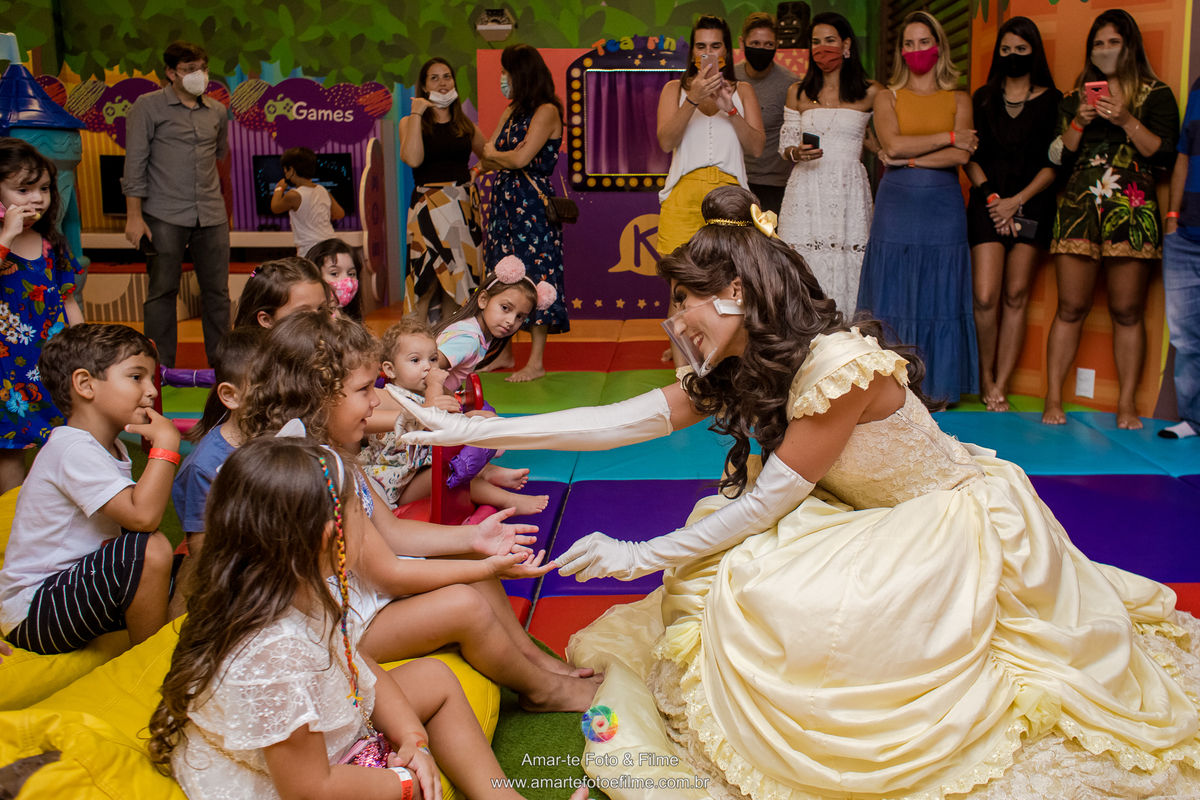 festa infantil princesas bela rapunzel kids park