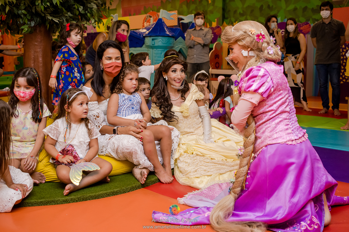 festa infantil princesas bela rapunzel kids park