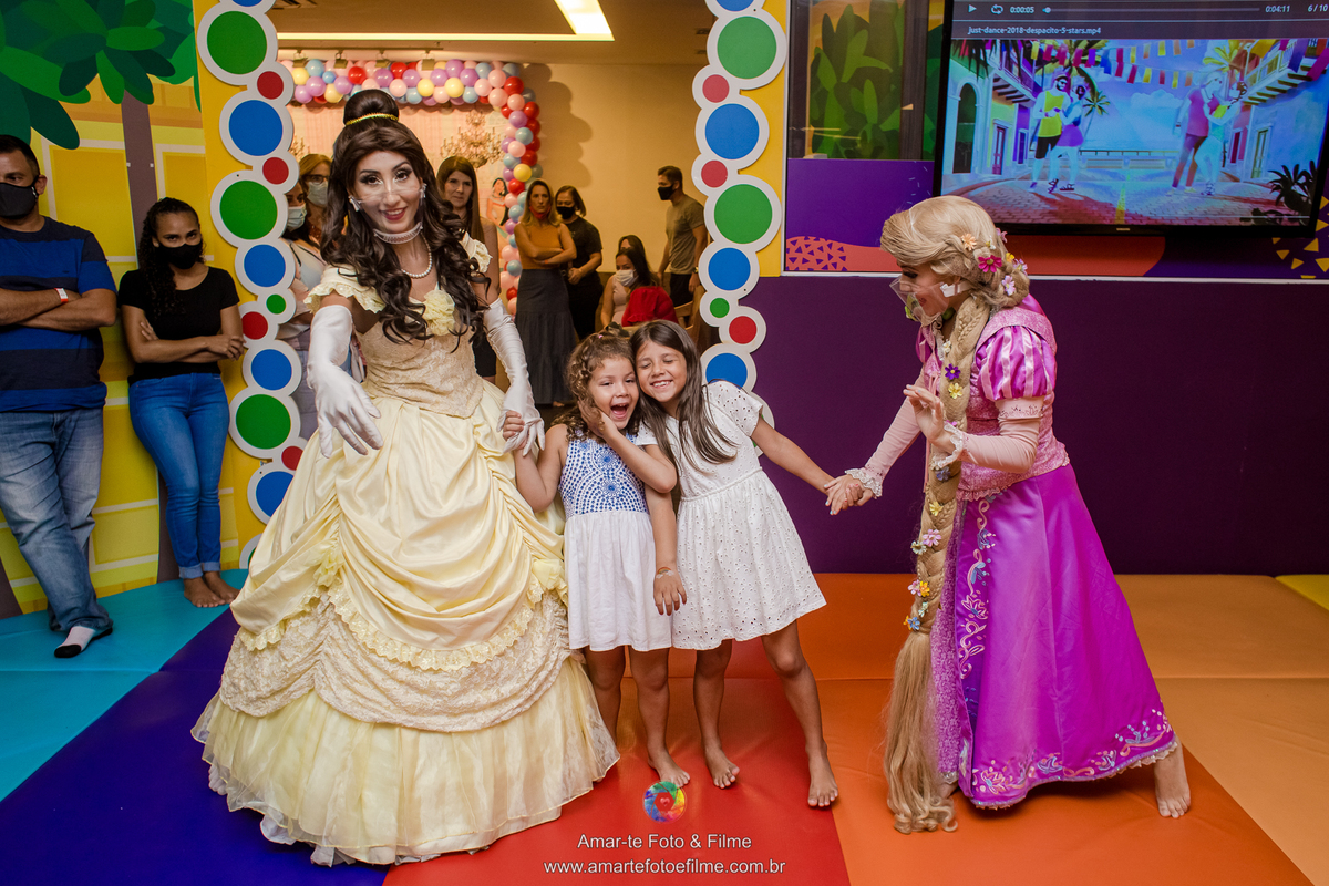 festa infantil princesas bela rapunzel kids park