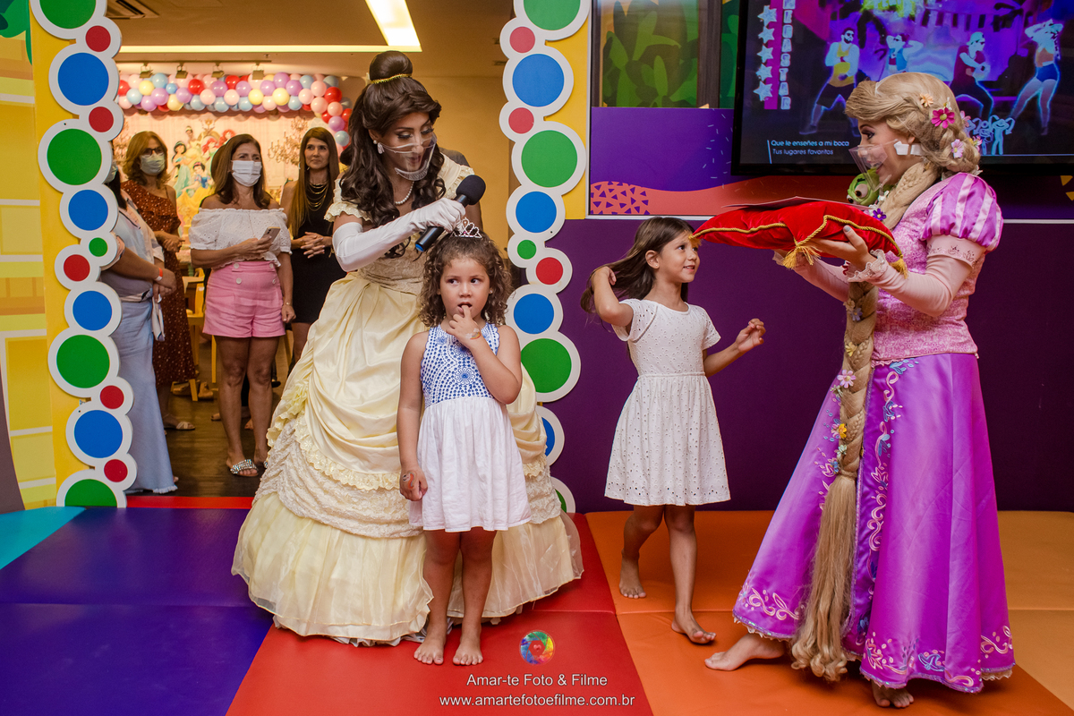 festa infantil princesas bela rapunzel kids park