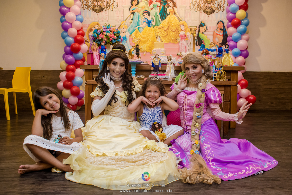 festa infantil princesas bela rapunzel kids park