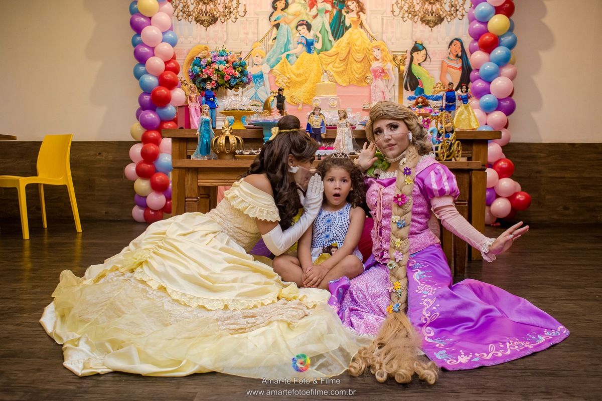 festa infantil princesas bela rapunzel kids park