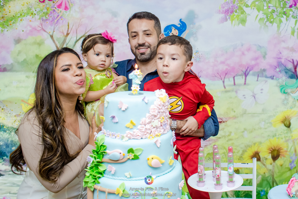 festa infantil menina fadas jardim encantado flash liga da justiça