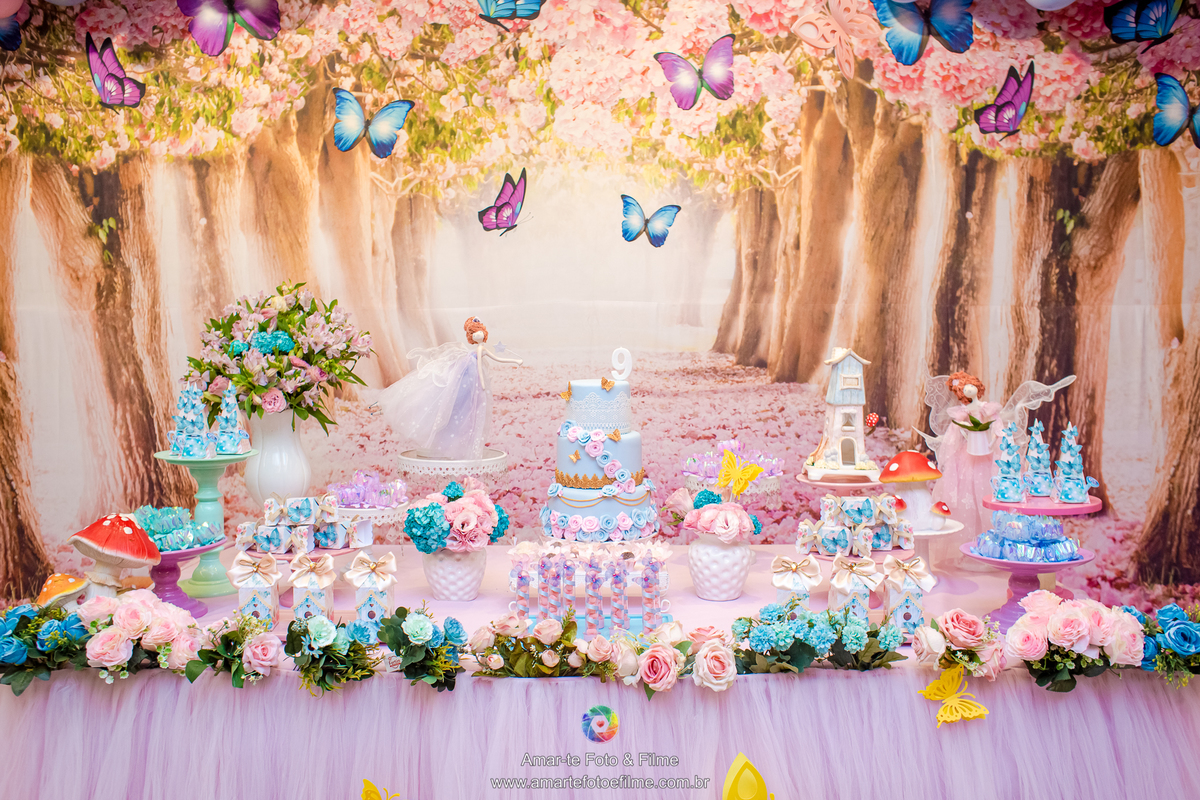 festa infantil decoração jardim encantado fadas kids park menina oficina de slime oficina de cupcake