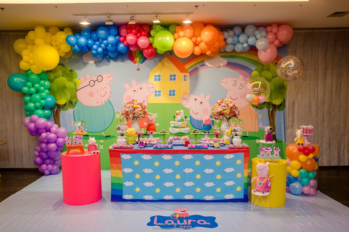 barra da tijuca, casa shopping, decoração, festa, fotografo, ideias, infantil, kids park, menina, mesa do bolo, peppa, recreio