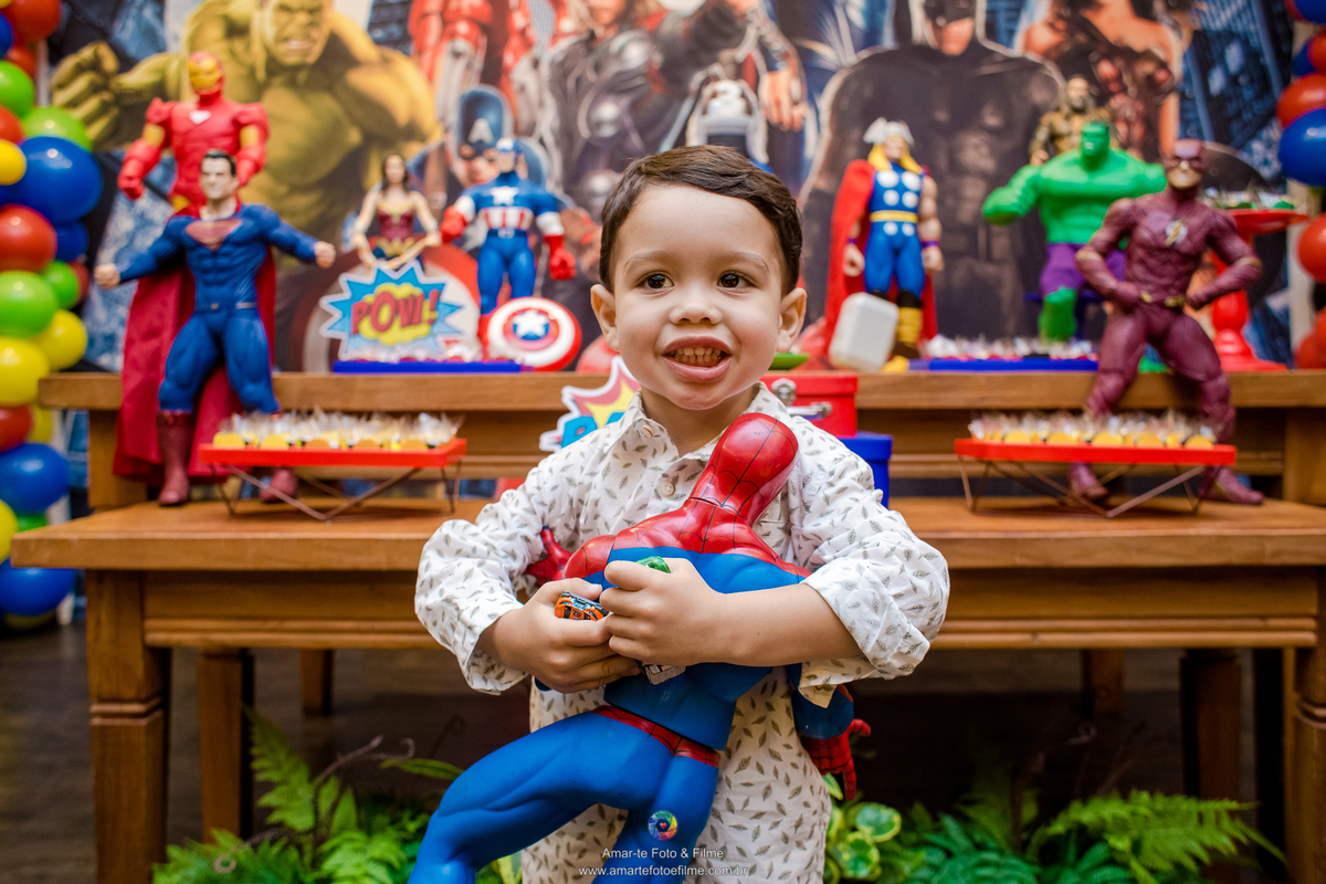 fotografo de festa infantil rio de janeiro rj decoração menino familia kids park inspiração rio de janeiro heróis dc vingadores 