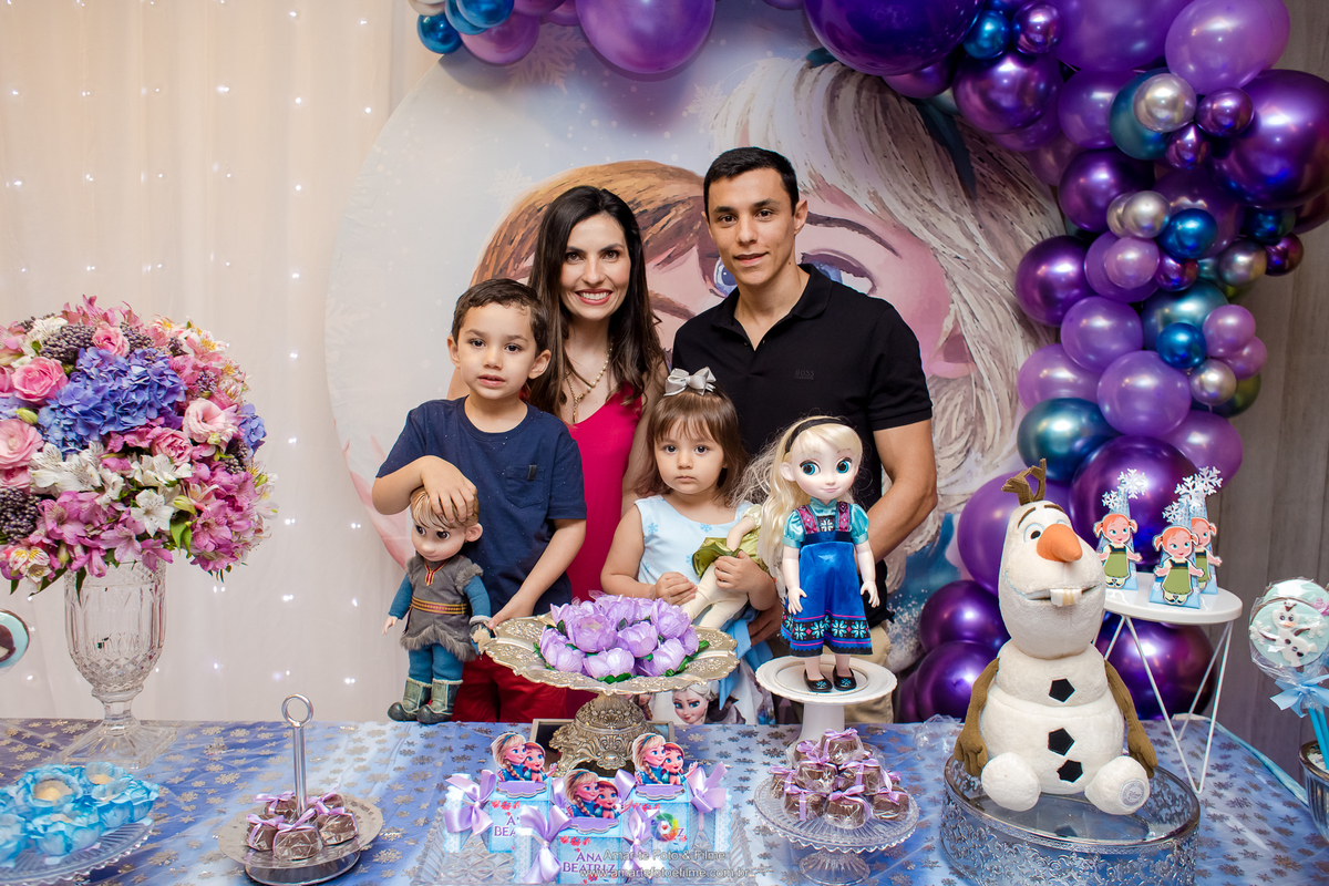 fotografo festa infantil tema decoração frozen anna elsa kids park rio familia poses sorrisos