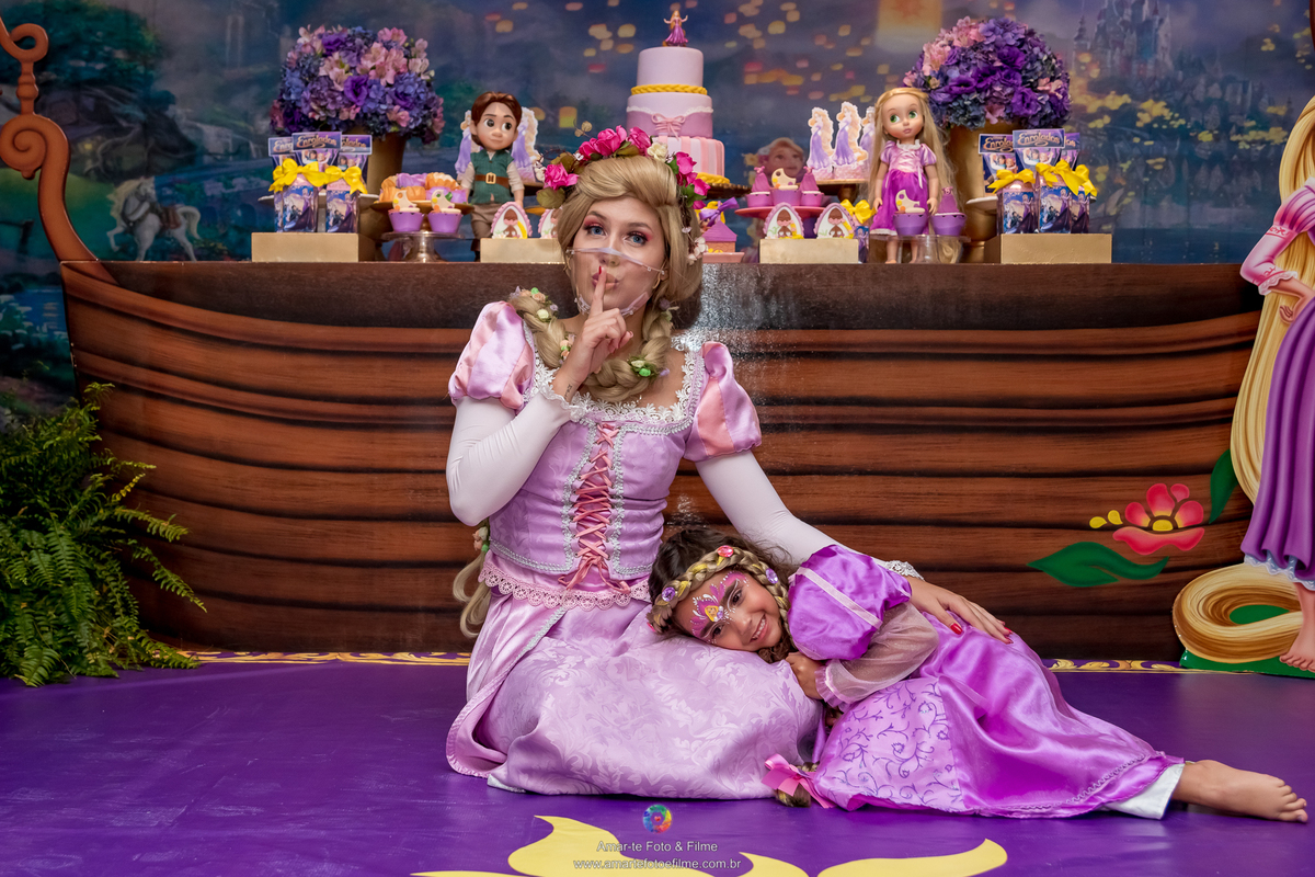 casa de festas, decoração, fantasia, festa, festa e aventura, fotógrafo amar-te foto e filme, infantil, menina, personagem vivo, rapunzel