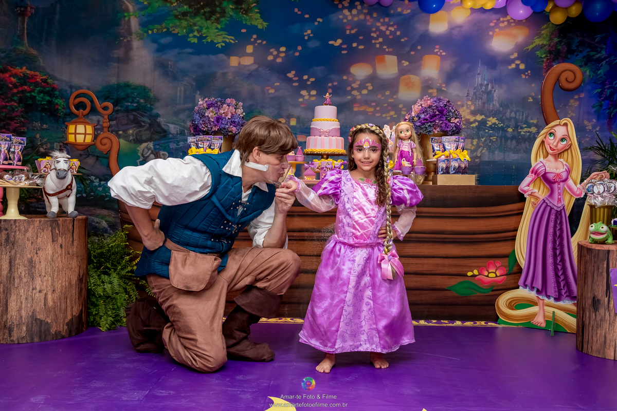 casa de festas, decoração, fantasia, festa, festa e aventura, fotógrafo amar-te foto e filme, infantil, menina, personagem vivo, rapunzel