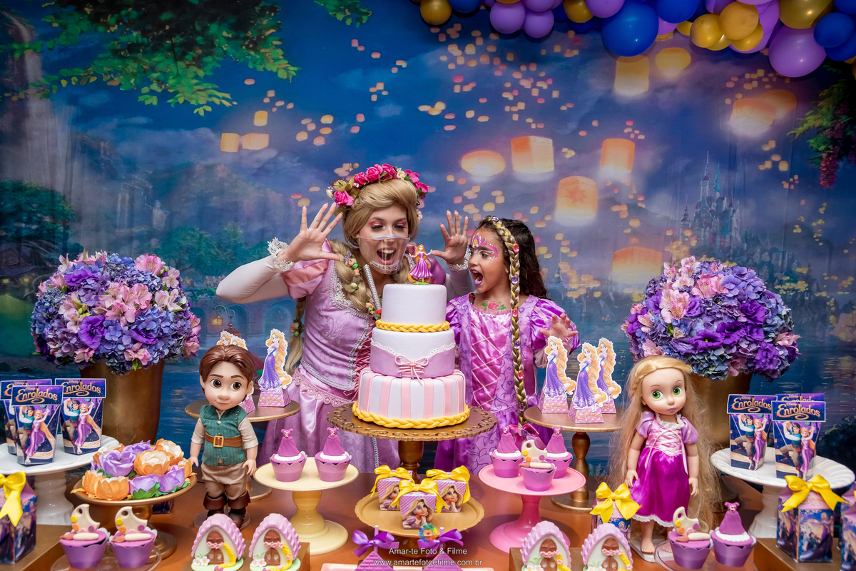 casa de festas, decoração, fantasia, festa, festa e aventura, fotógrafo amar-te foto e filme, infantil, menina, personagem vivo, rapunzel