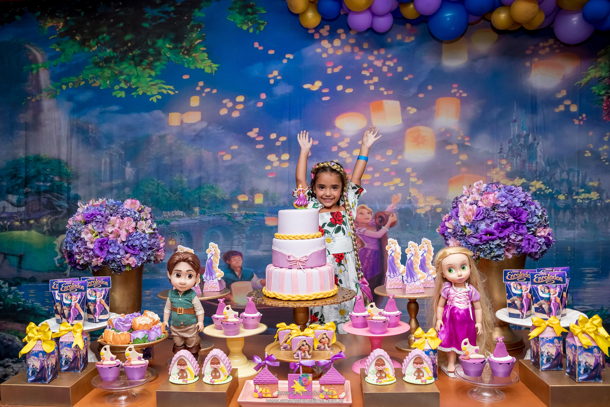casa de festas, decoração, fantasia, festa, festa e aventura, fotógrafo amar-te foto e filme, infantil, menina, personagem vivo, rapunzel