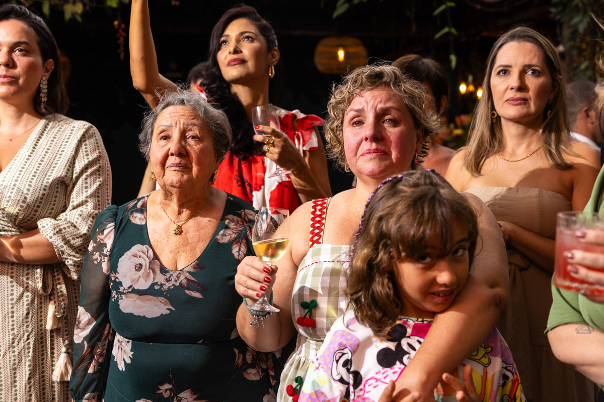 Lágrimas pela superação da aniversariante