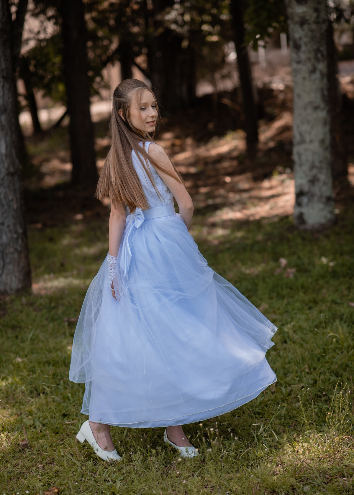 Fotos ao ar livre na Primeira Eucaristia da Kelly Milena Froehlich 