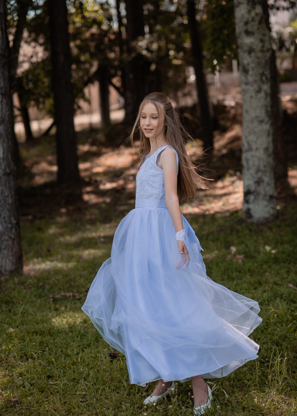 Fotos ao ar livre na Primeira Eucaristia da Kelly Milena Froehlich 