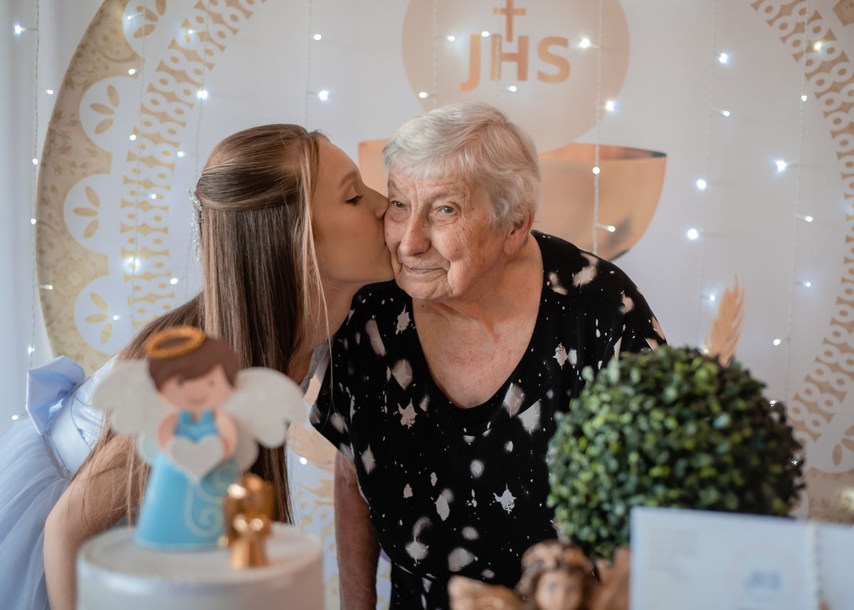 Fotos de familia na Primeira Eucaristia da Kelly Milena Froehlich 