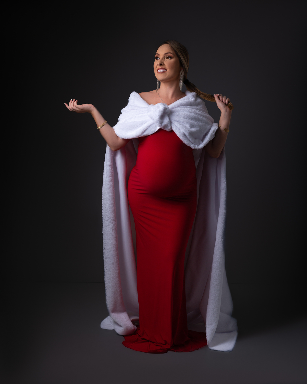 Tecido vermelho e tecido de pulsh