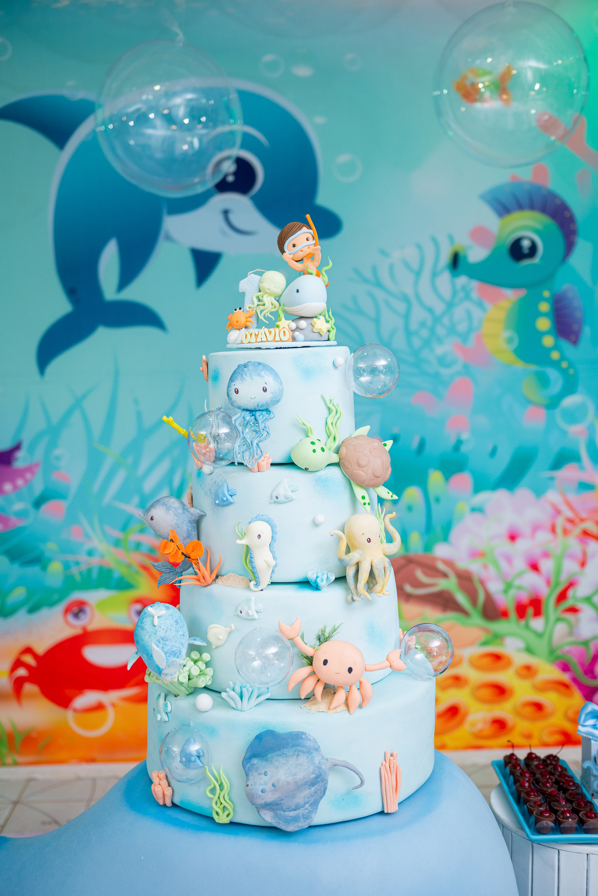 fotos de festa tema fundo do mar