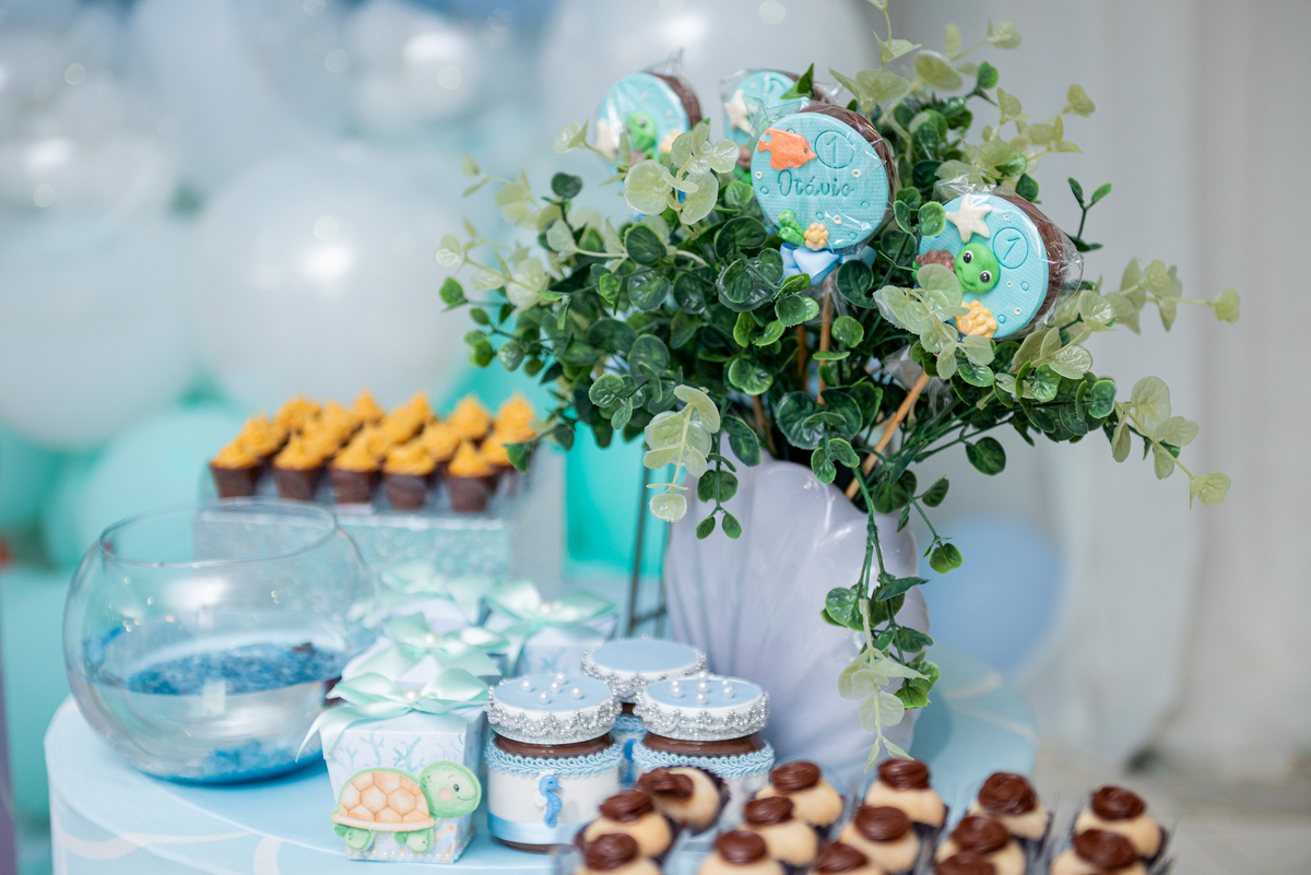 fotos de festa tema fundo do mar