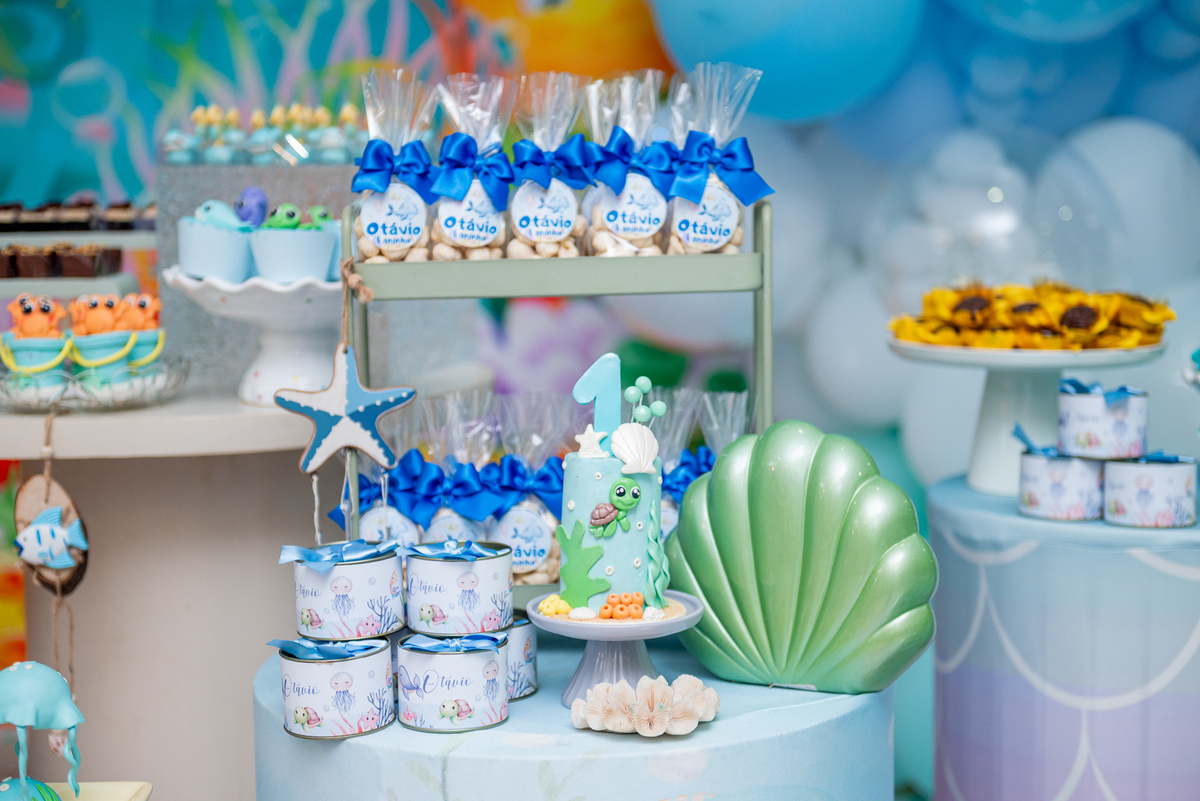 fotos de festa tema fundo do mar