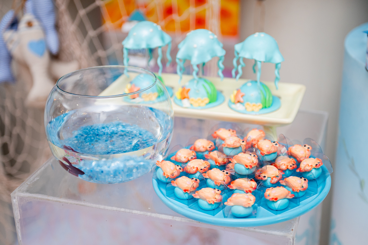 fotos de festa tema fundo do mar