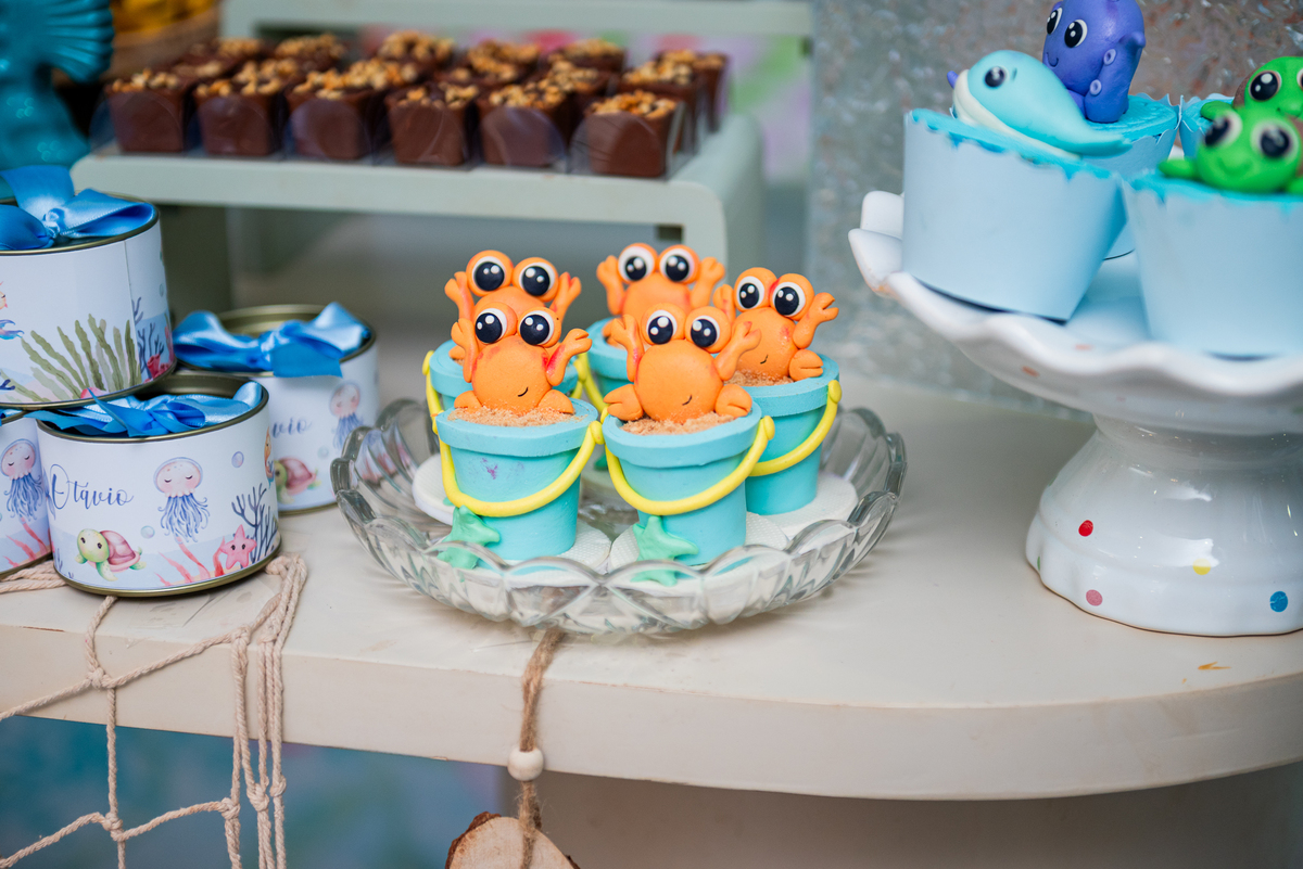 fotos de festa tema fundo do mar