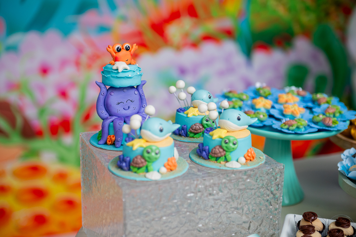 fotos de festa tema fundo do mar