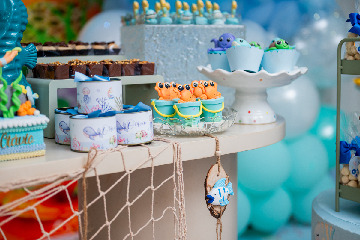 fotos de festa tema fundo do mar