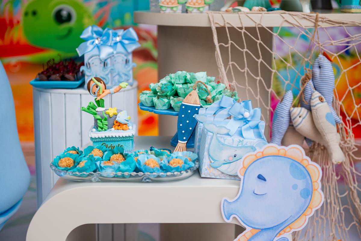 fotos de festa tema fundo do mar