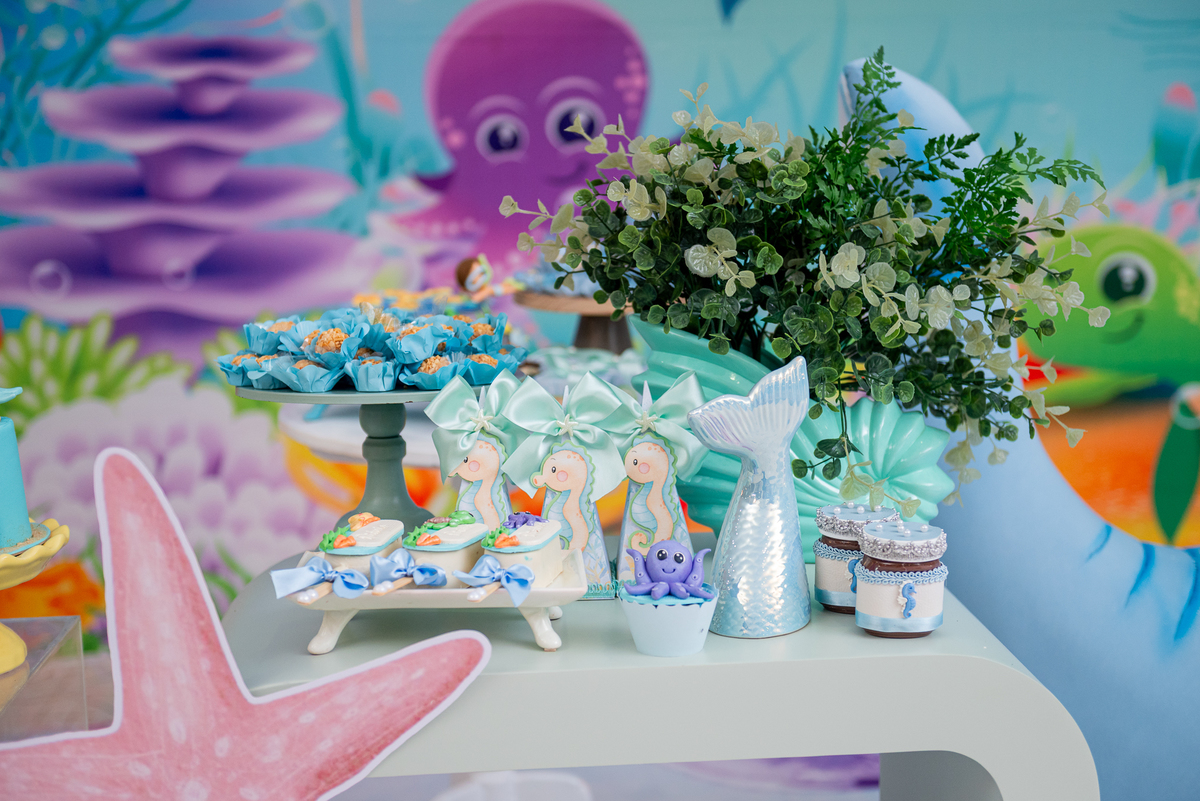 fotos de festa tema fundo do mar