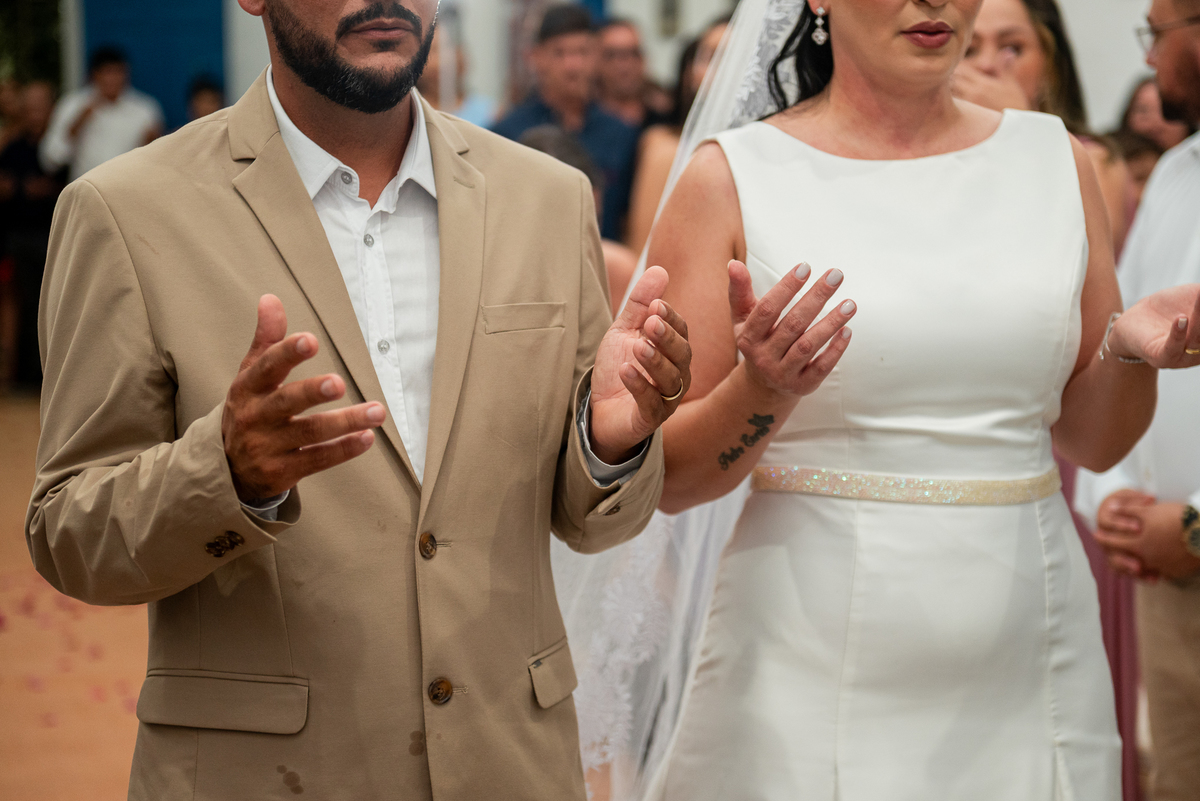 Oração dos noivos na igreja