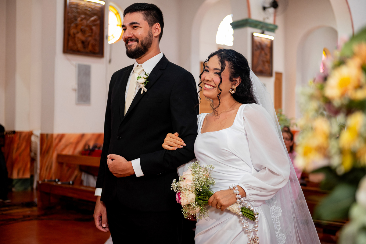 Fotografia de casamento na Catedral Nossa Senhora do Seringueiro