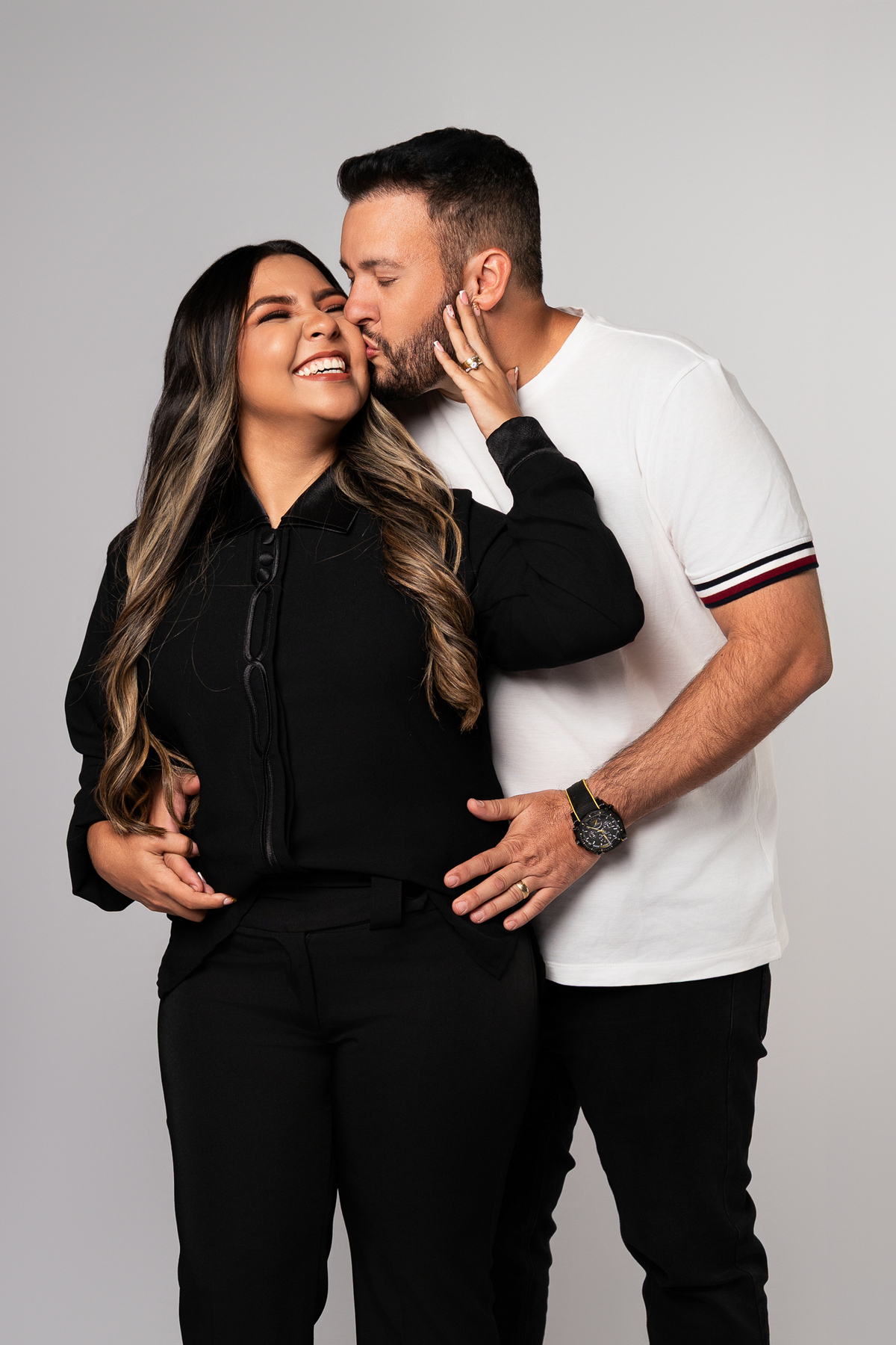 ensaio médico com família