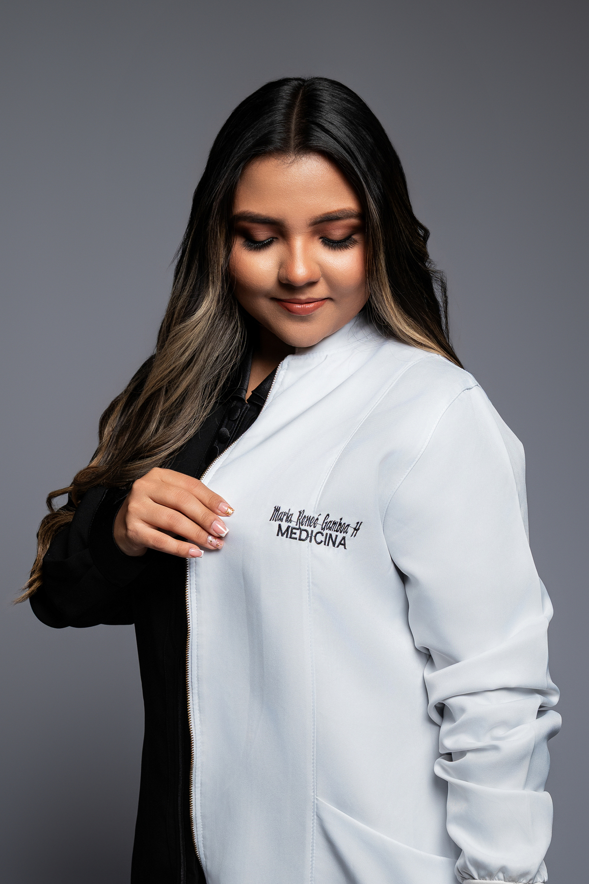 estudante medicina com jaleco